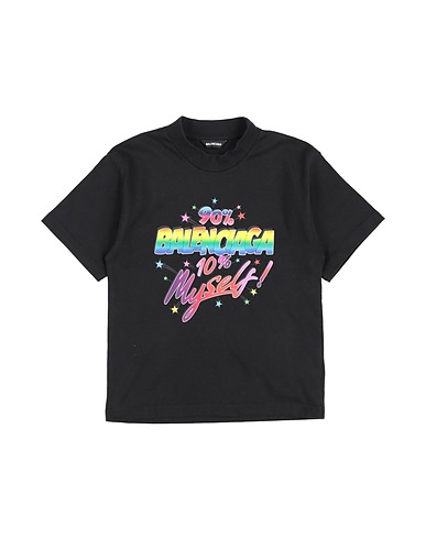 BALENCIAGA KIDS T-shirt Black 100% Cotton, Elastane