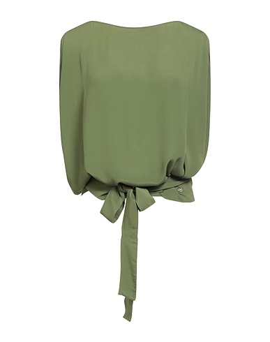 LIU •JO Top Military green 72% Acetate, 28% Silk