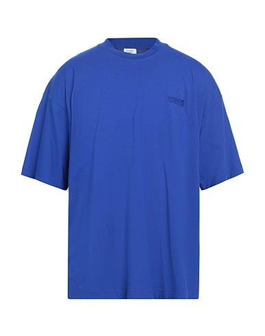 VETEMENTS T-shirt Blu china 100% Cotone, Elastan