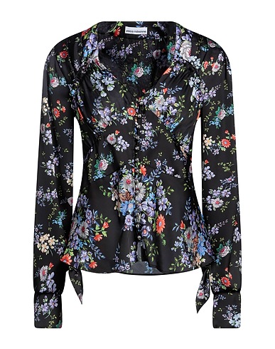 RABANNE Floral shirts & blouses Black 100% Polyester