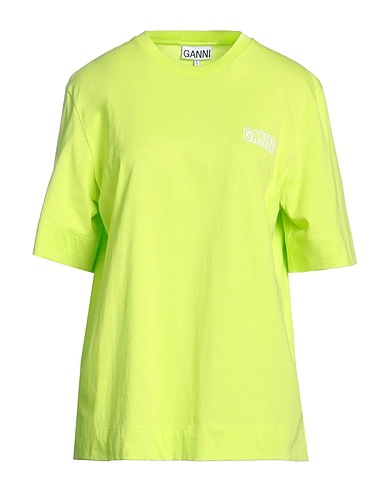 GANNI T-shirt Lime green 100% Organic cotton