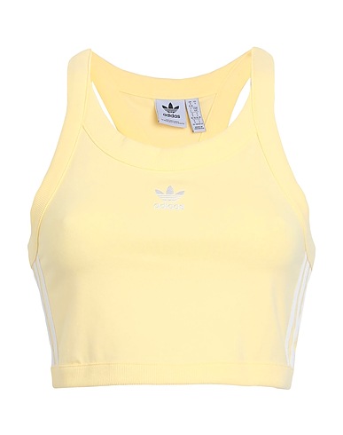 ADIDAS ORIGINALS Crop top ADICOLOR CLASSICS 3 STRIPES SHORT TANK TOP
 Yellow 93% Cotton, 7% Elastane