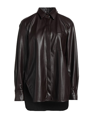VENTI Solid colour shirts & blouses Chocolate brown 60% Polyurethane, 40% Polyester