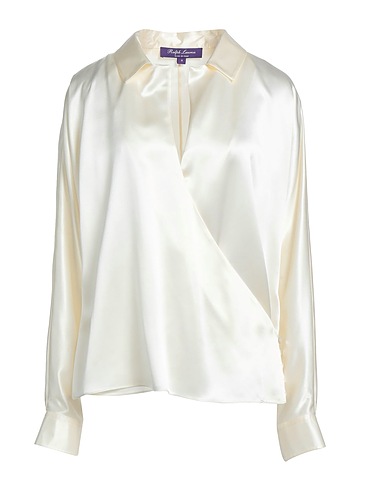 RALPH LAUREN COLLECTION Hemden und Blusen aus Seide Elfenbein 100% Maulbeerseide