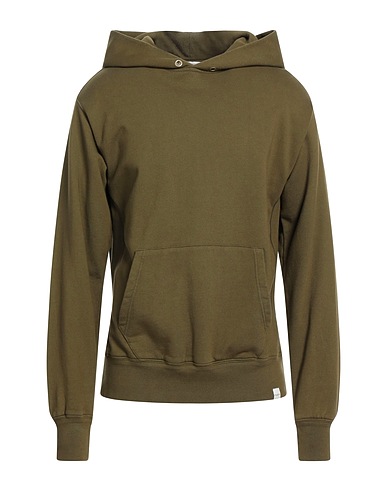 PAOLO PECORA Sweatshirt Military green 100% Cotton, Elastane