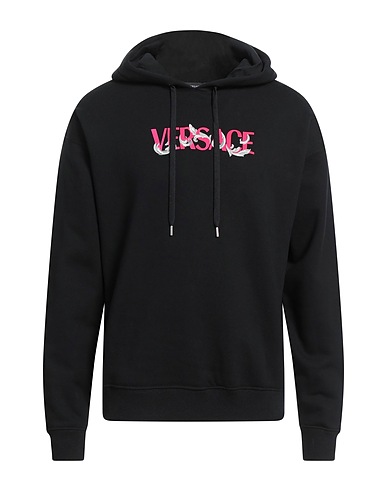 VERSACE Hooded sweatshirt Black 100% Cotton