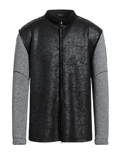 DANIELE ALESSANDRINI Jacket Black 100% Polyester, Wool