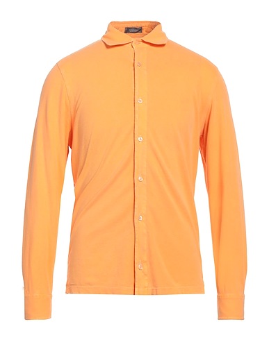 ROSSOPURO Solid colour shirt Mandarin 100% Cotton
