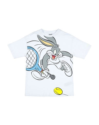DIADORA T-Shirt JU.T-SHIRT SS WB Weiß 100% Baumwolle