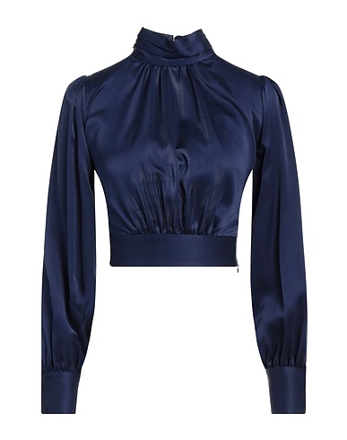 ELISABETTA FRANCHI Silk top Midnight blue 100% Silk