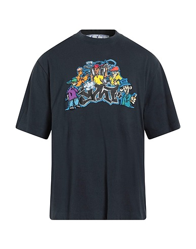 OFF-WHITE™ T-shirt Navy blue 100% Cotton, Polyester