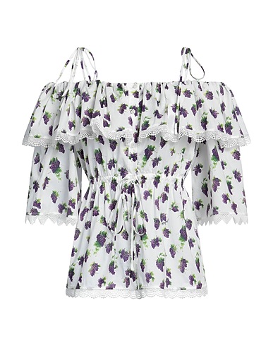 MSGM Floral shirts & blouses White 100% Cotton