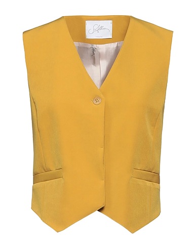 SOALLURE Waistcoat Mustard 89% Polyester, 11% Elastane
