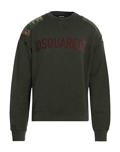 DSQUARED2 Felpa Verde scuro 100% Cotone, Elastan