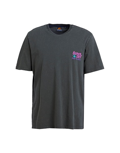 SUPERDRY T-shirt Grey 100% Cotton