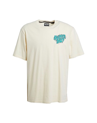SUPERDRY T-Shirt Elfenbein 100% Baumwolle