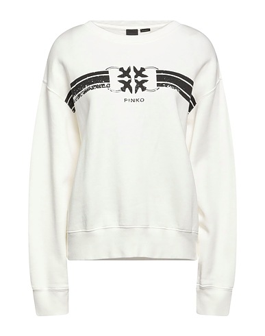 PINKO Sweatshirt Off white 57% Cotton, 43% Lyocell