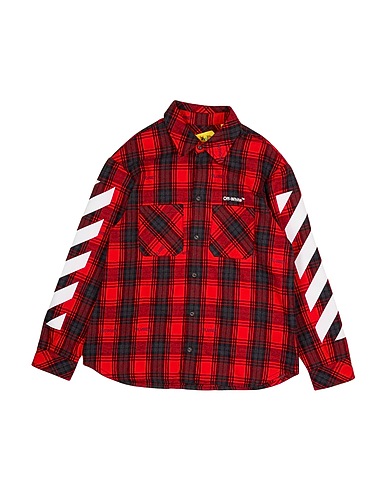 OFF-WHITE™ KIDS Patterned shirt Red 80% Cotton, 20% Polyester