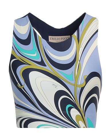 PUCCI Crop top Lilac 78% Polyamide, 22% Elastane