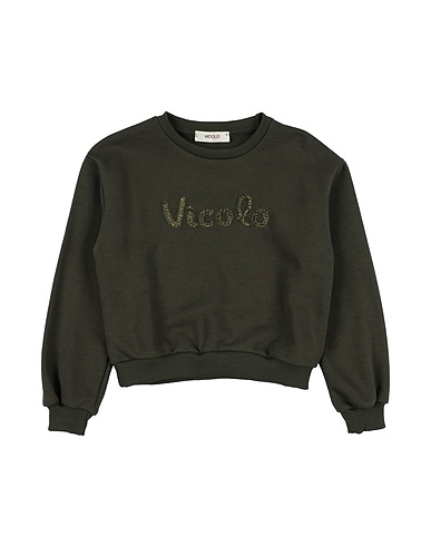 VICOLO Sweatshirt Military green 65% Cotton, 35% Polyester