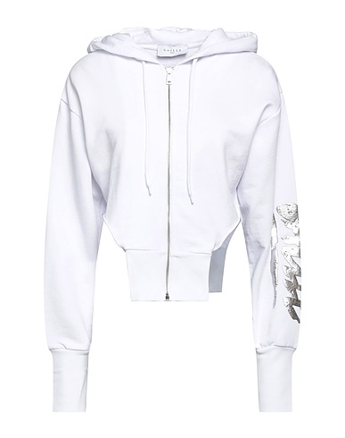 GAëLLE Paris Hooded sweatshirt White 100% Cotton, Elastane