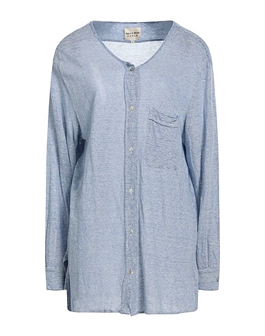 ALESSIA SANTI Linen shirt Blue 72% Linen, 28% Viscose