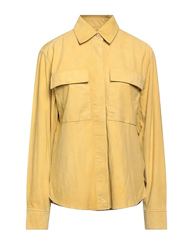 SAKS POTTS Solid colour shirts & blouses Yellow 100% Leather