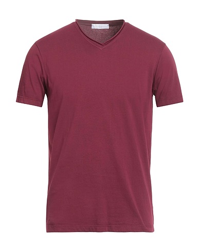 DANIELE FIESOLI Basic T-shirt Burgundy 100% Cotton