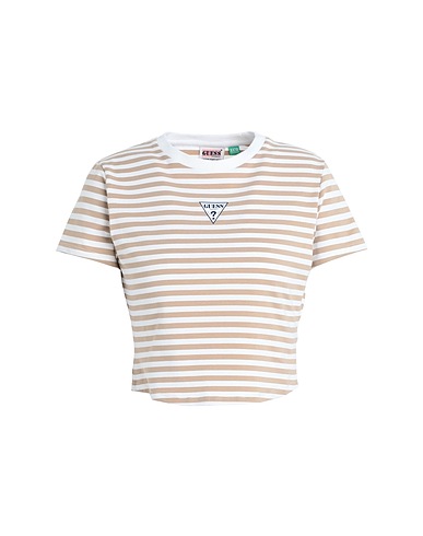 GUESS Crop top Sabbia 95% Cotone, 5% Elastan