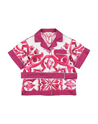 DOLCE&GABBANA Patterned shirts & blouses Fuchsia 100% Silk
