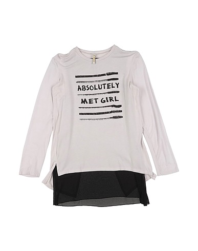 MET JEANS T-shirt Light grey 82% Viscose, 13% Wool, 5% Elastane