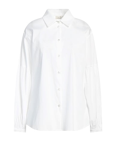 CORTE dei GONZAGA Solid colour shirts & blouses White 70% Cotton, 26% Polyamide, 4% Elastane