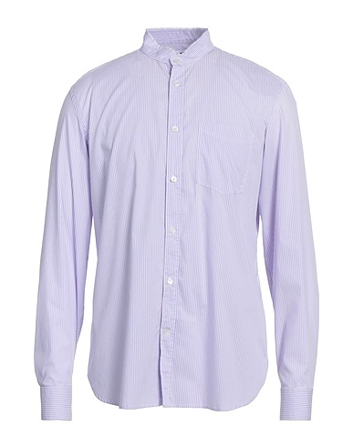 GRIFONI Striped shirt Lilac 72% Cotton, 25% Polyamide, 3% Elastane