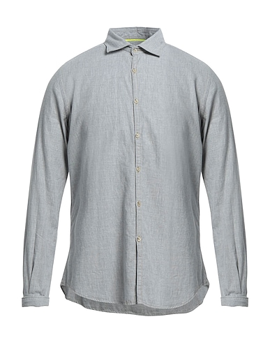 PORTOFIORI Solid colour shirt Grey 100% Cotton