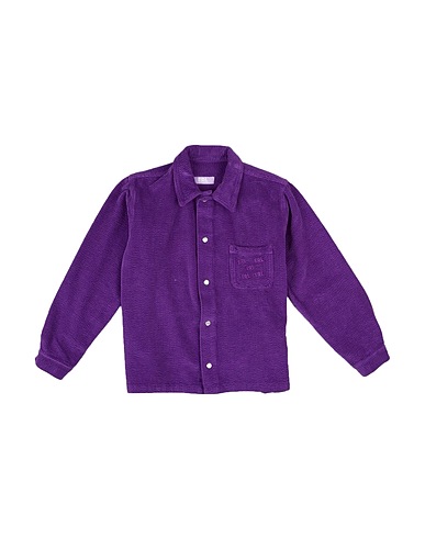 ERL Camicia tinta unita Viola 97% Cotone, 3% Elastan