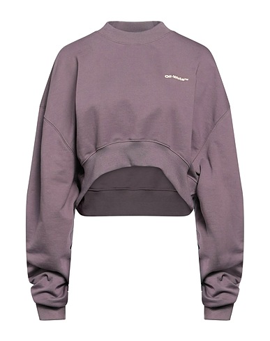 OFF-WHITE™ Sweatshirt Dark purple 100% Cotton, Elastane, Polyester