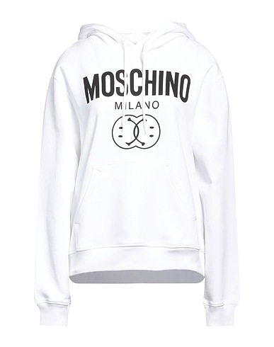 MOSCHINO Hoodie Weiß 100% Organische Baumwolle