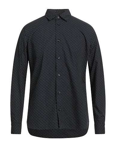 GIAMPAOLO Patterned shirt Black 100% Cotton