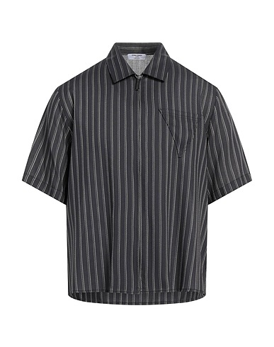 OPENING CEREMONY Striped shirt Charcoal 75% Cupro, 25% Polyester