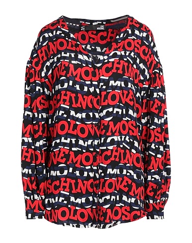 LOVE MOSCHINO Patterned shirts & blouses Black 100% Viscose