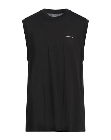 ARMANI EXCHANGE Tank top Black 100% Cotton