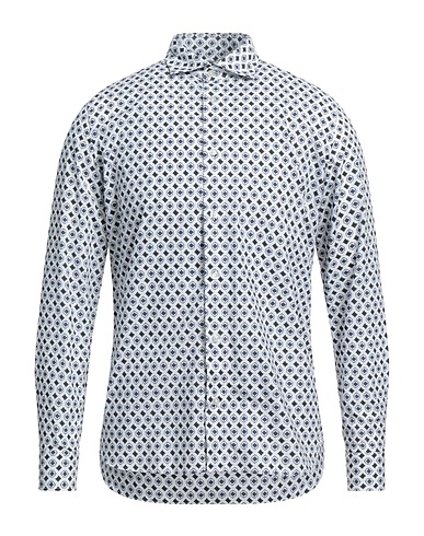 GIAMPAOLO Patterned shirt White 100% Cotton