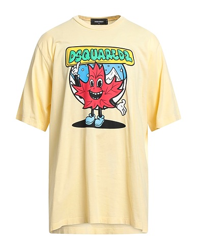 DSQUARED2 T-shirt Pastel yellow 100% Cotton