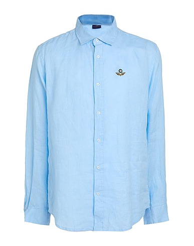 ARMATA DI MARE Shirts Sky blue 97% Cotton, 3% Elastane