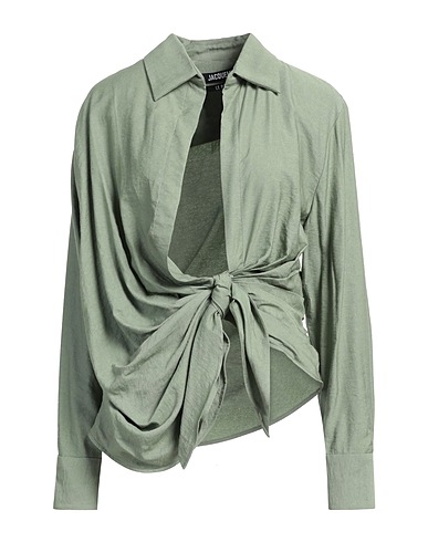 JACQUEMUS Top LES SCULPTURES Sage green 88% Viscose, 12% Polyamide