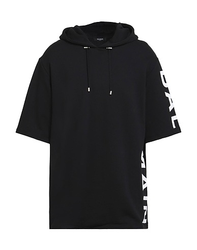 BALMAIN Hooded sweatshirt Black 100% Cotton