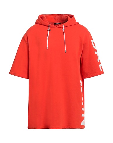BALMAIN Hooded track jacket  Orange 100% Cotton