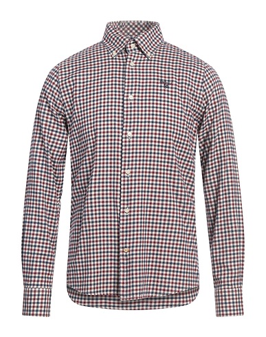 BARBOUR Kariertes Hemd Bordeaux 100% Baumwolle