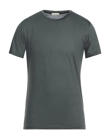 ALBENI 1905 Basic T-shirt Lead 100% Merino Wool