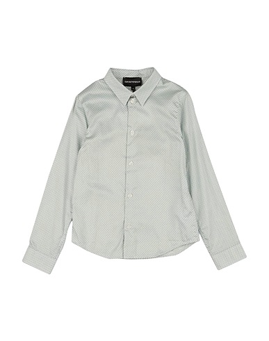 EMPORIO ARMANI Patterned shirt BIANCO 98% Cotton, 2% Elastane